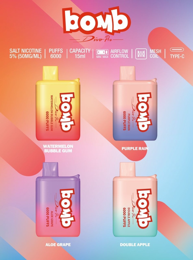 بومب ديفو 6000 سحبه ديسبوسيبل كت